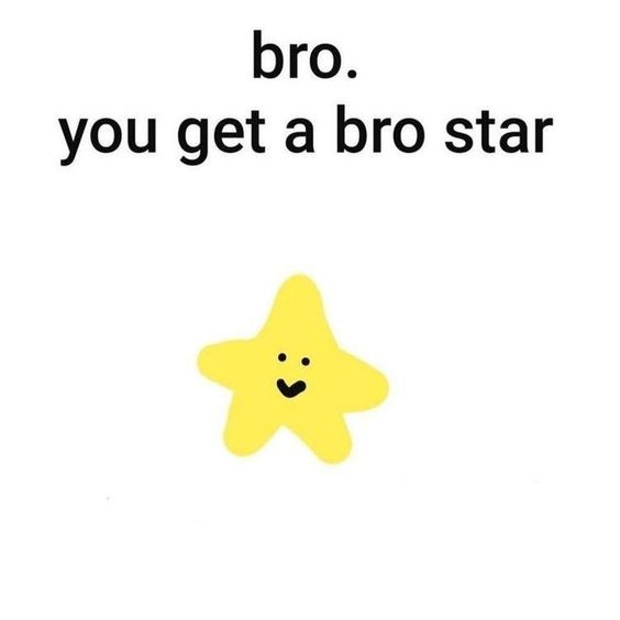 bro. you get a bro star